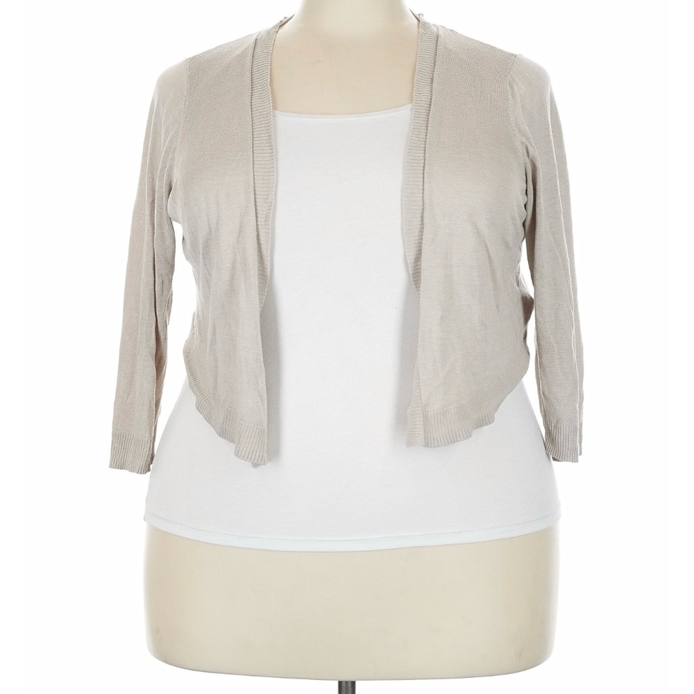 Torrid Light Beige Open-Front Cardigan